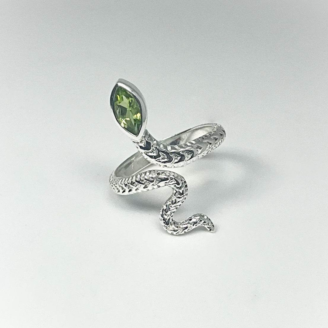 Peridot Snake Ring - Rocks and Gems Canada