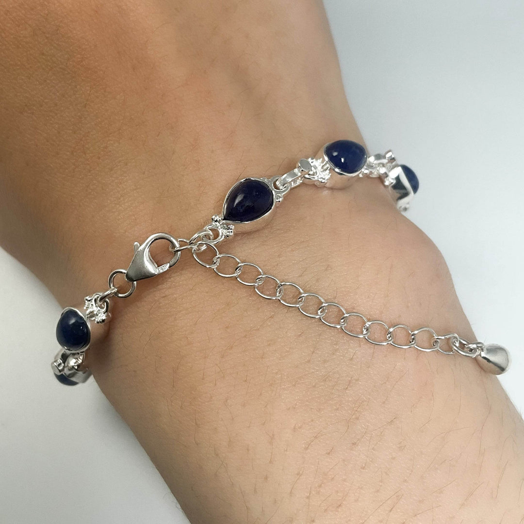 Sodalite Sterling Silver Bracelet - Rocks and Gems Canada