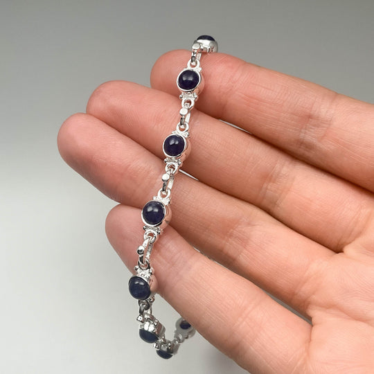 Sodalite Sterling Silver Bracelet - Rocks and Gems Canada
