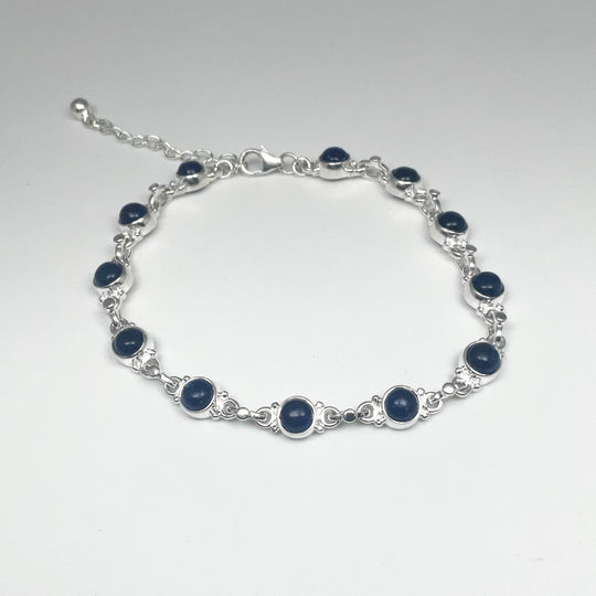 Sodalite Sterling Silver Bracelet - Rocks and Gems Canada