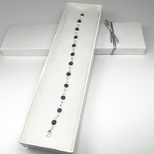 Sodalite Sterling Silver Bracelet - Rocks and Gems Canada