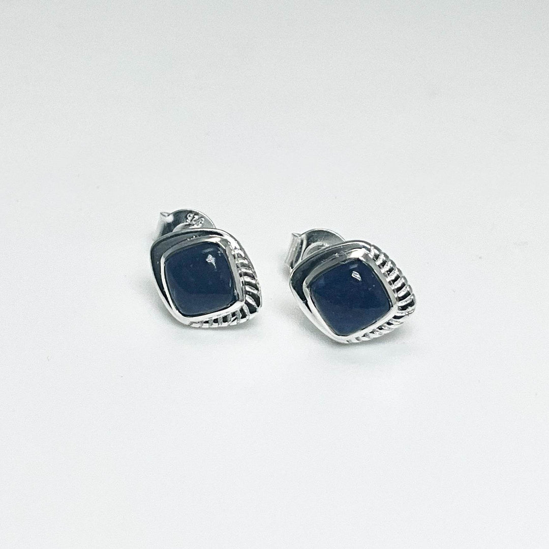 Sodalite Stud Earrings - Rocks and Gems Canada