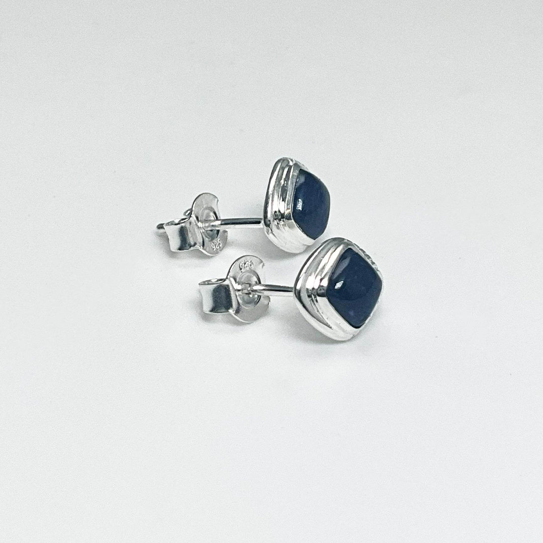 Sodalite Stud Earrings - Rocks and Gems Canada