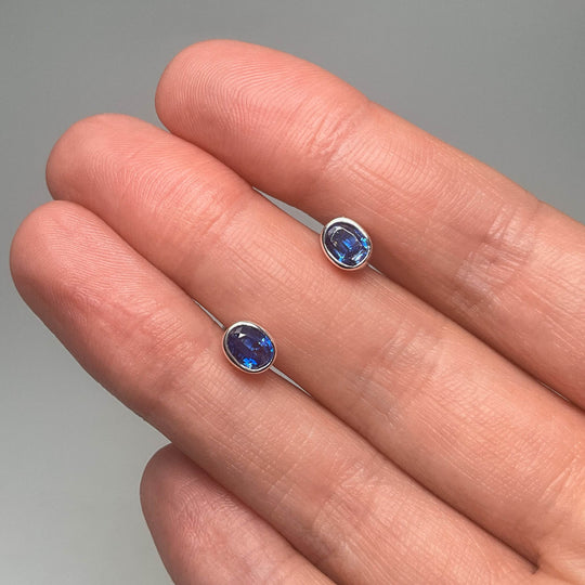 Kyanite Stud Earrings - Rocks and Gems Canada