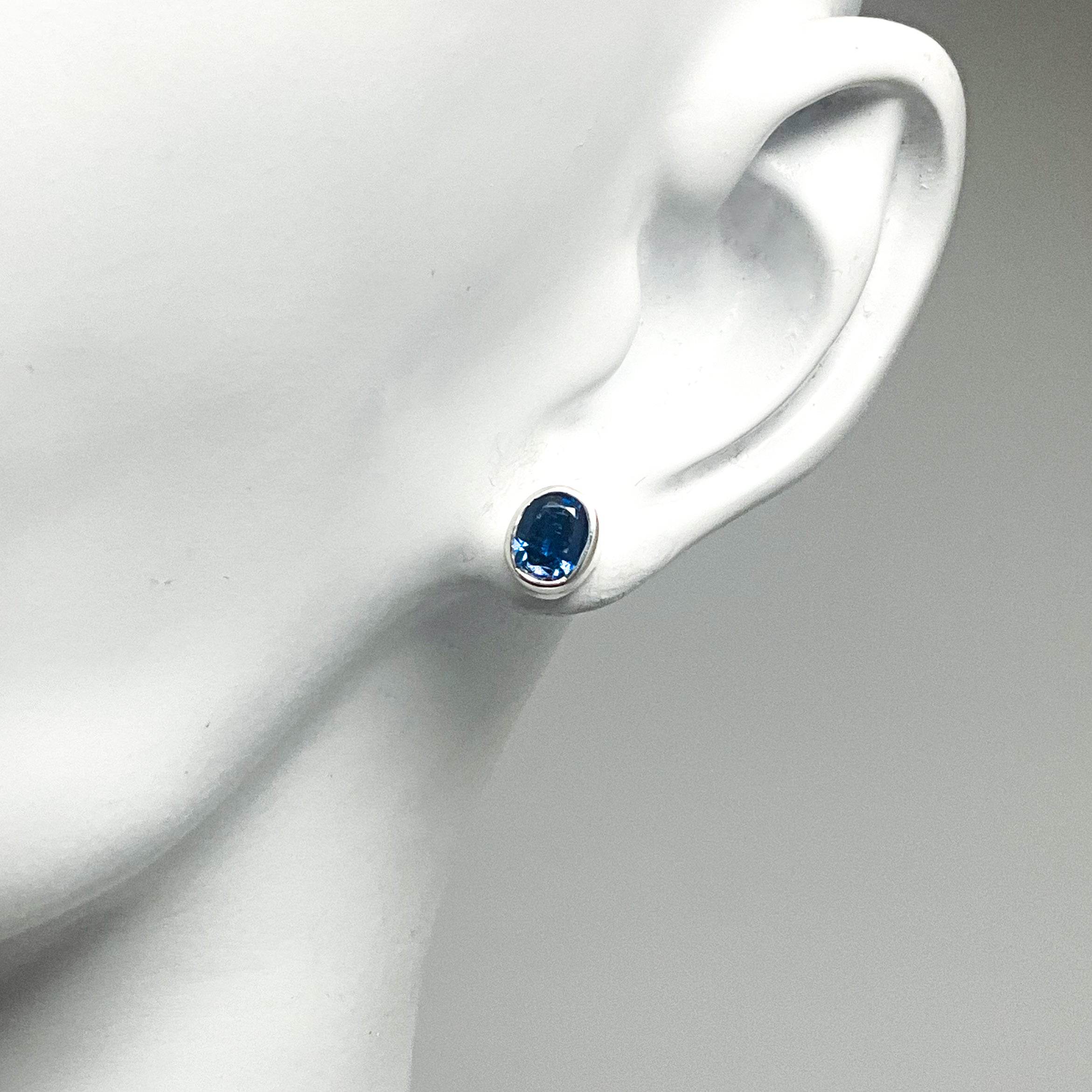 Kyanite Stud Earrings - Rocks and Gems Canada