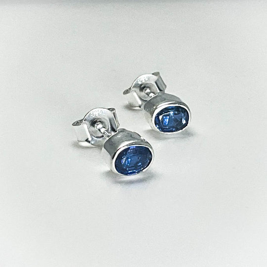 Kyanite Stud Earrings - Rocks and Gems Canada