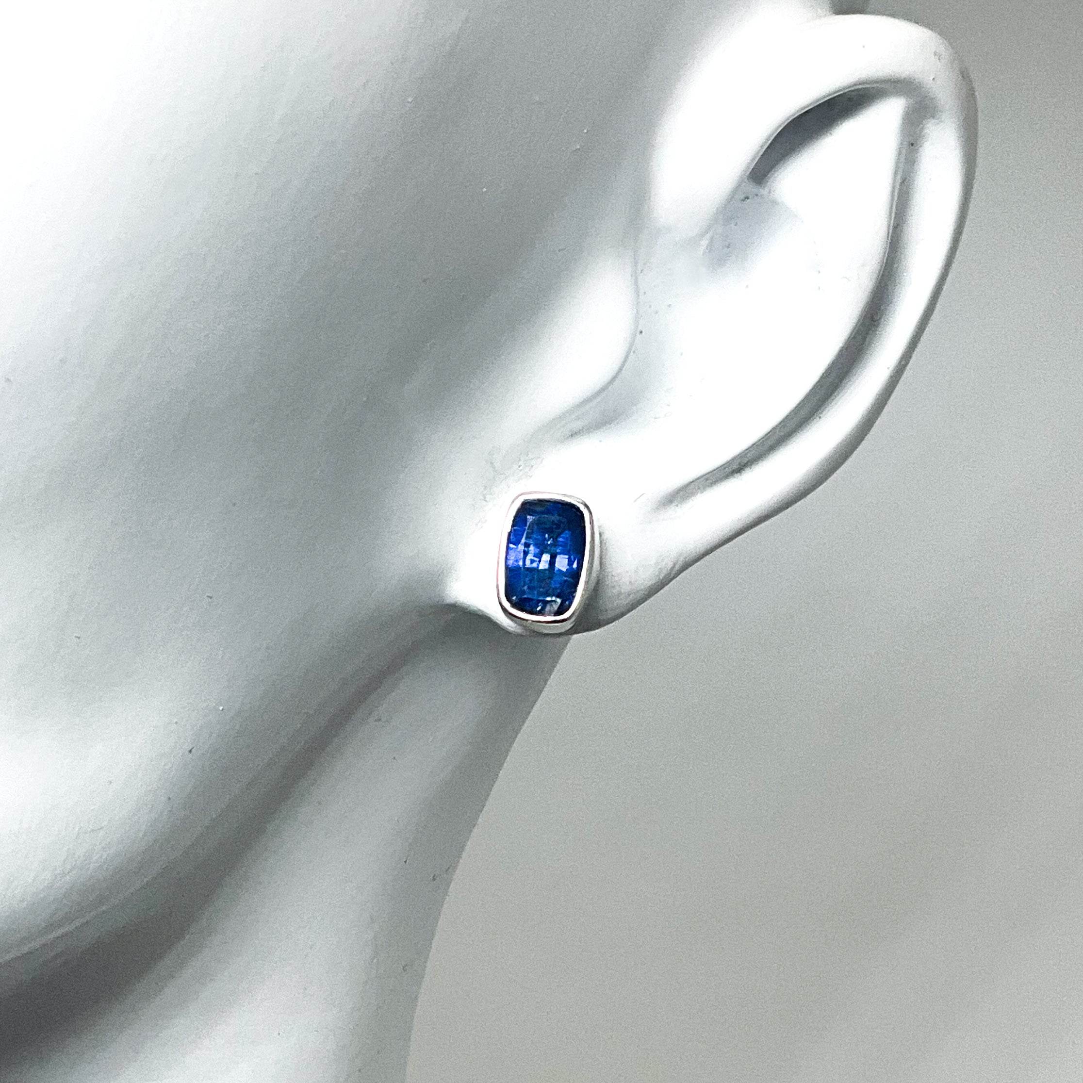 Kyanite Stud Earrings - Rocks and Gems Canada