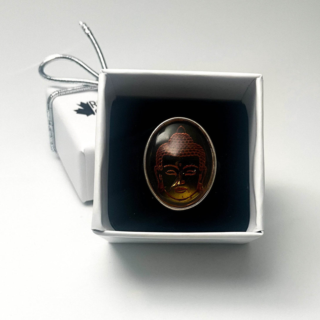 Amber Cameo Ring - Rocks and Gems Canada