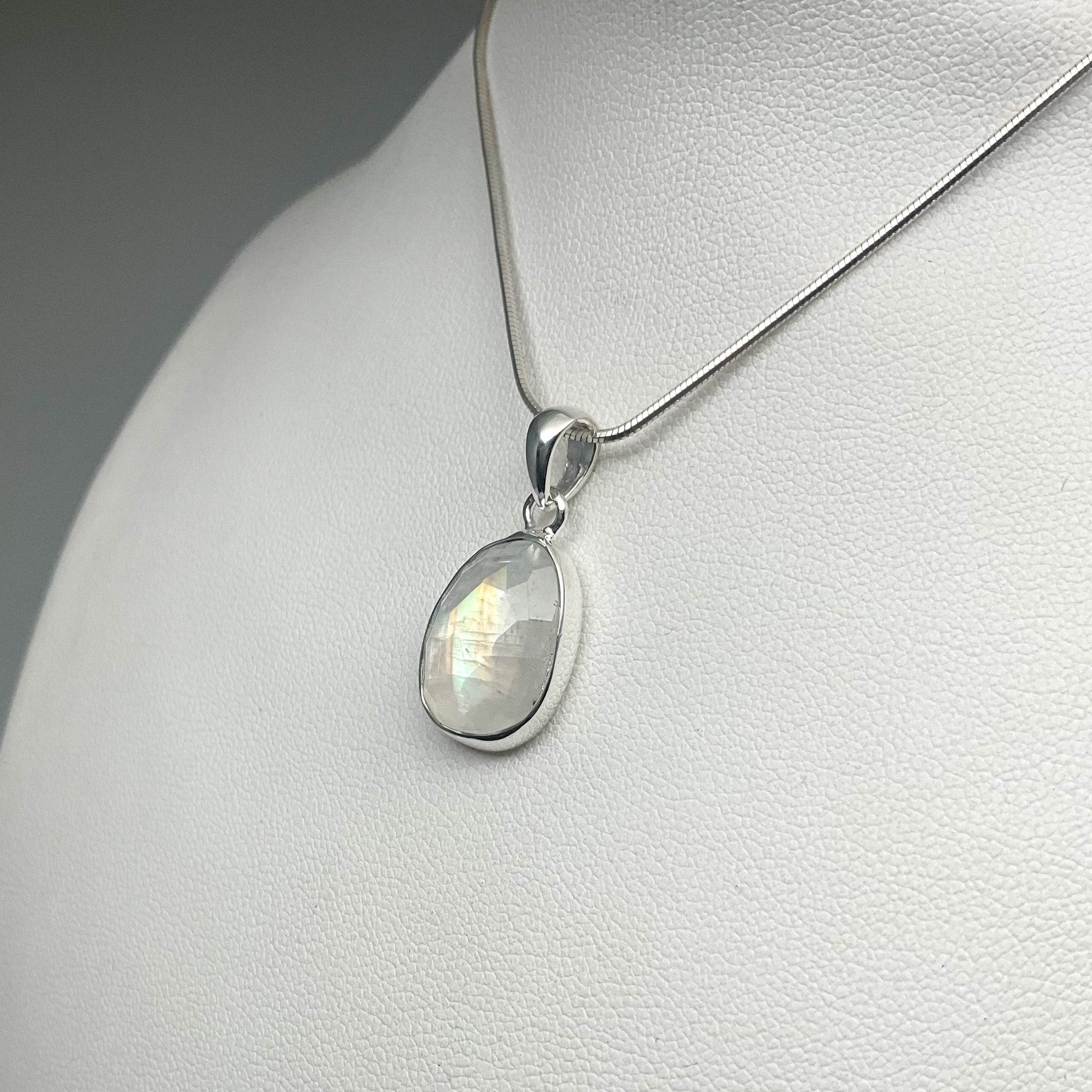 Rainbow Moonstone Pendant - Rocks and Gems Canada