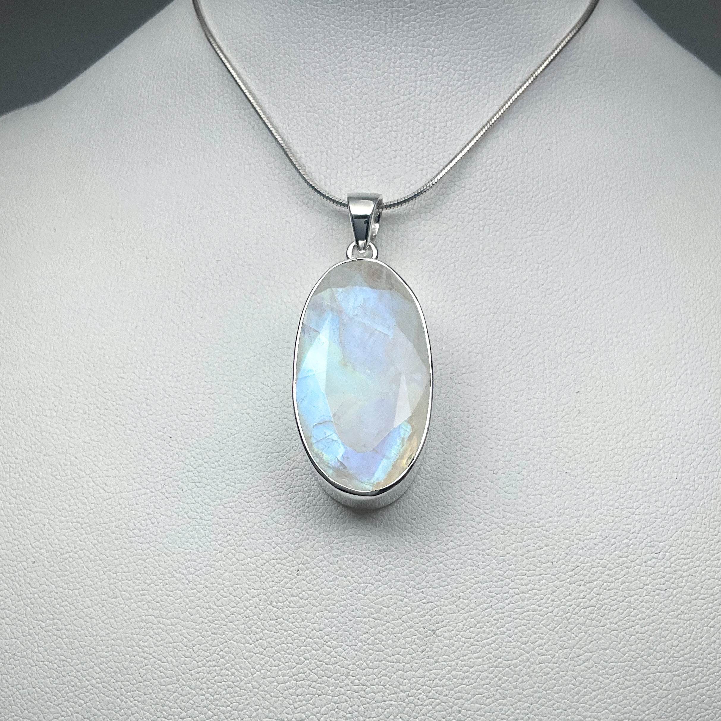Rainbow Moonstone Pendant - Rocks and Gems Canada