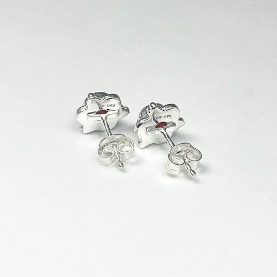 Pink Peruvian Opal Stud Earrings - Rocks and Gems Canada