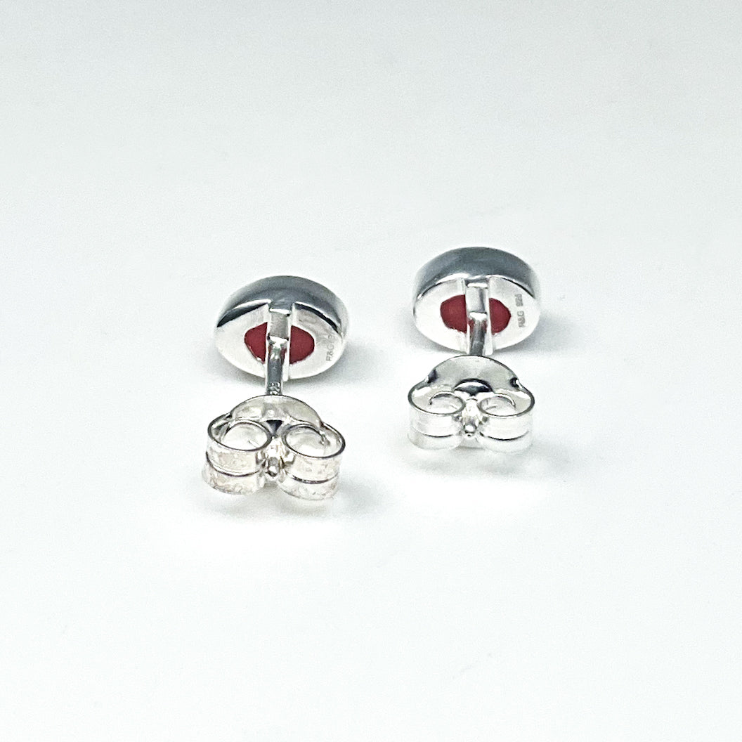 Pink Peruvian Opal Stud Earrings - Rocks and Gems Canada