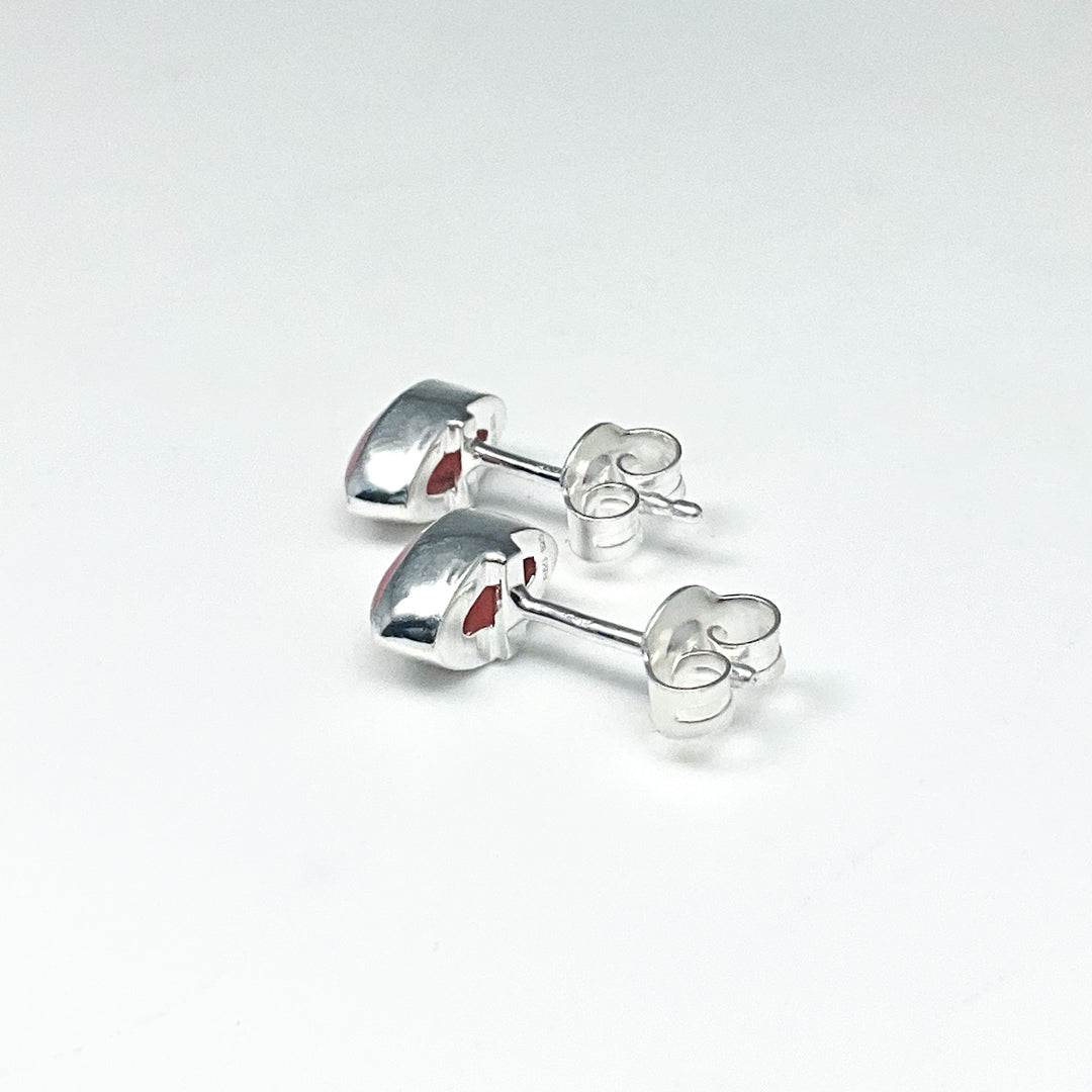 Pink Peruvian Opal Stud Earrings - Rocks and Gems Canada