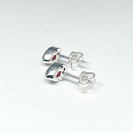 Pink Peruvian Opal Stud Earrings - Rocks and Gems Canada