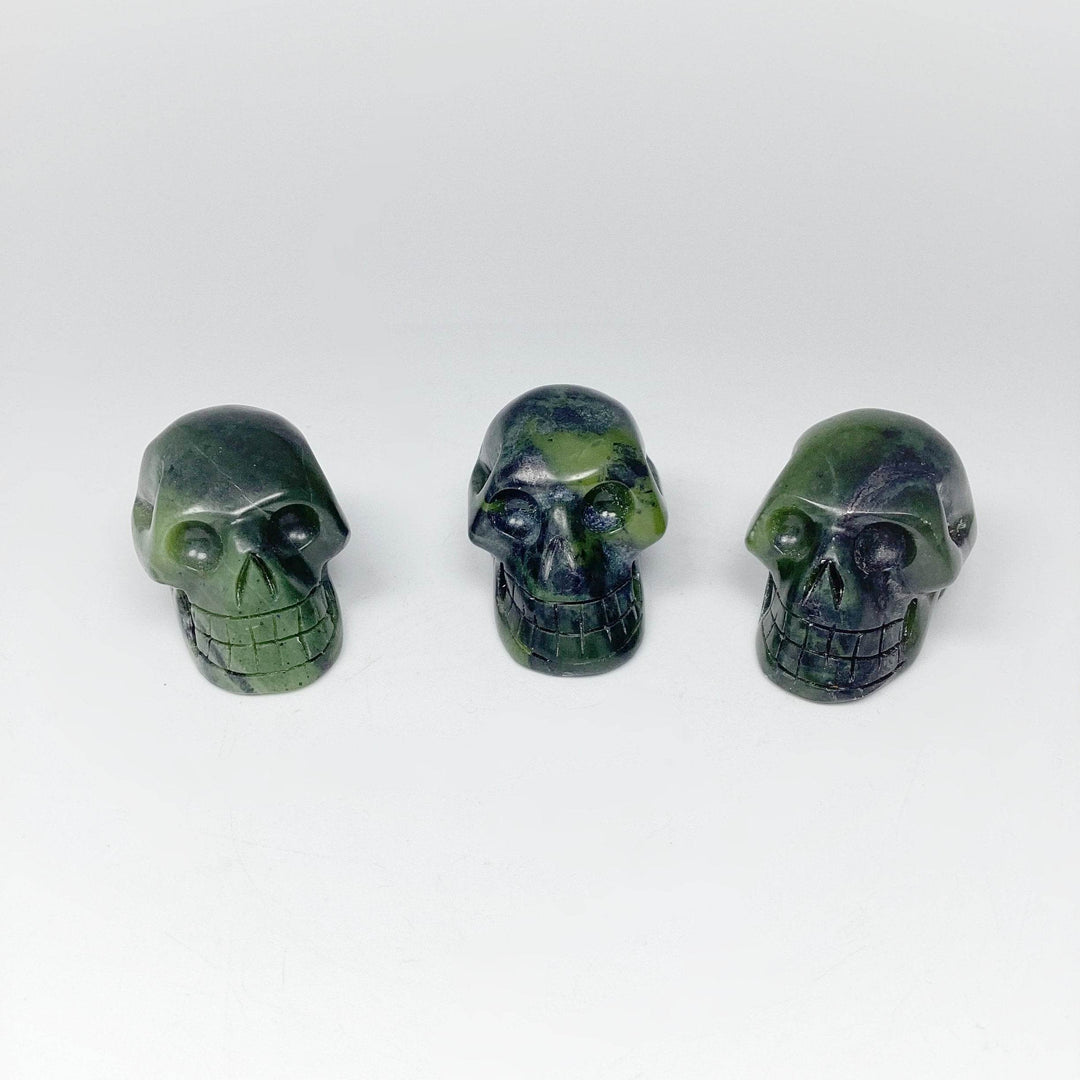 Carved Canadian Jade Skull - Rocks and Gems Canada