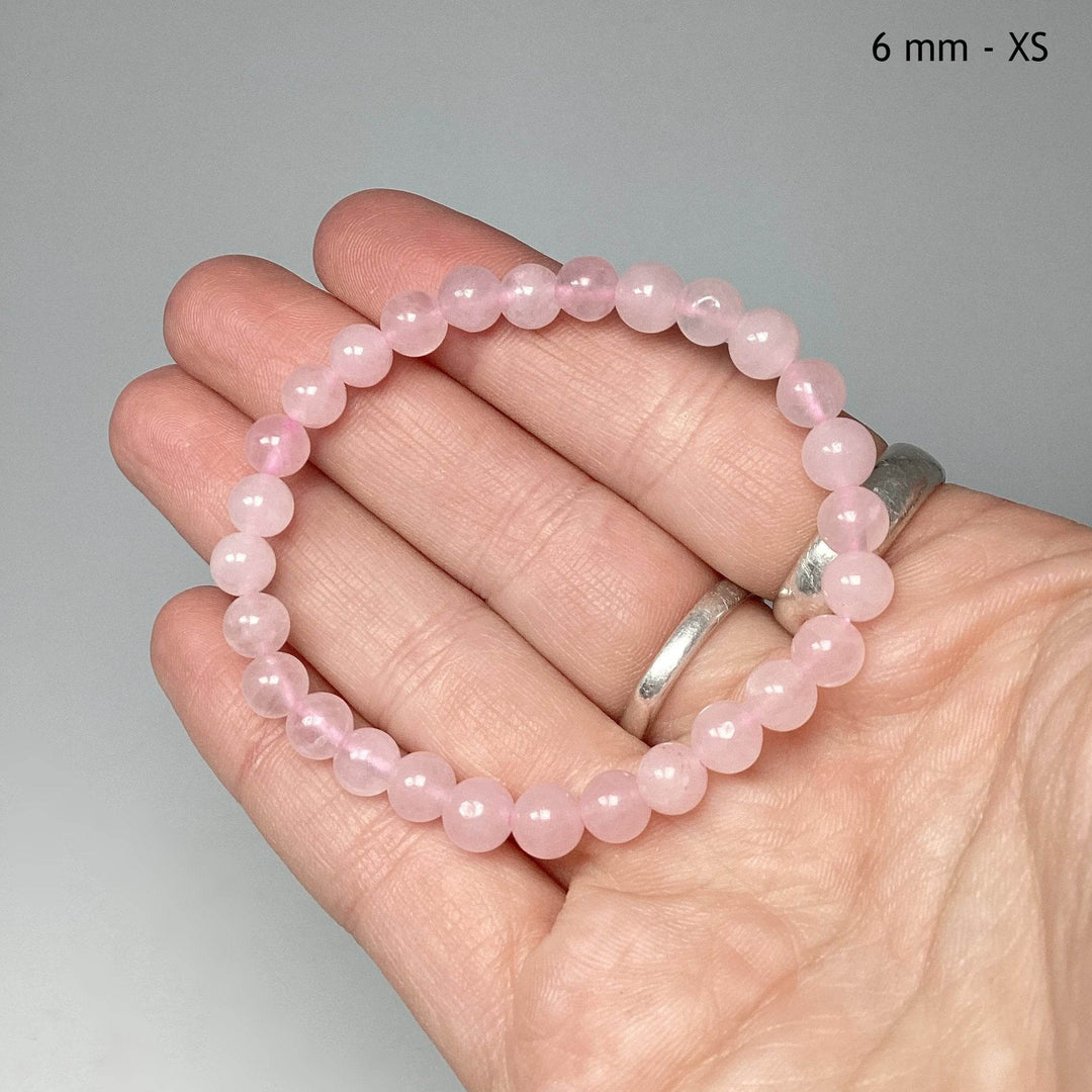 Rose Quartz Beaded Bracelet - Rocks and Gems Canada