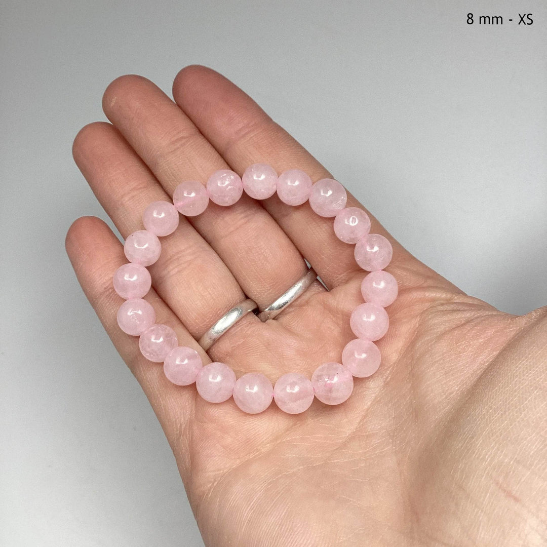 Rose Quartz Beaded Bracelet - Rocks and Gems Canada