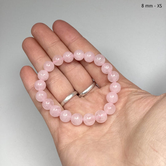 Rose Quartz Beaded Bracelet - Rocks and Gems Canada