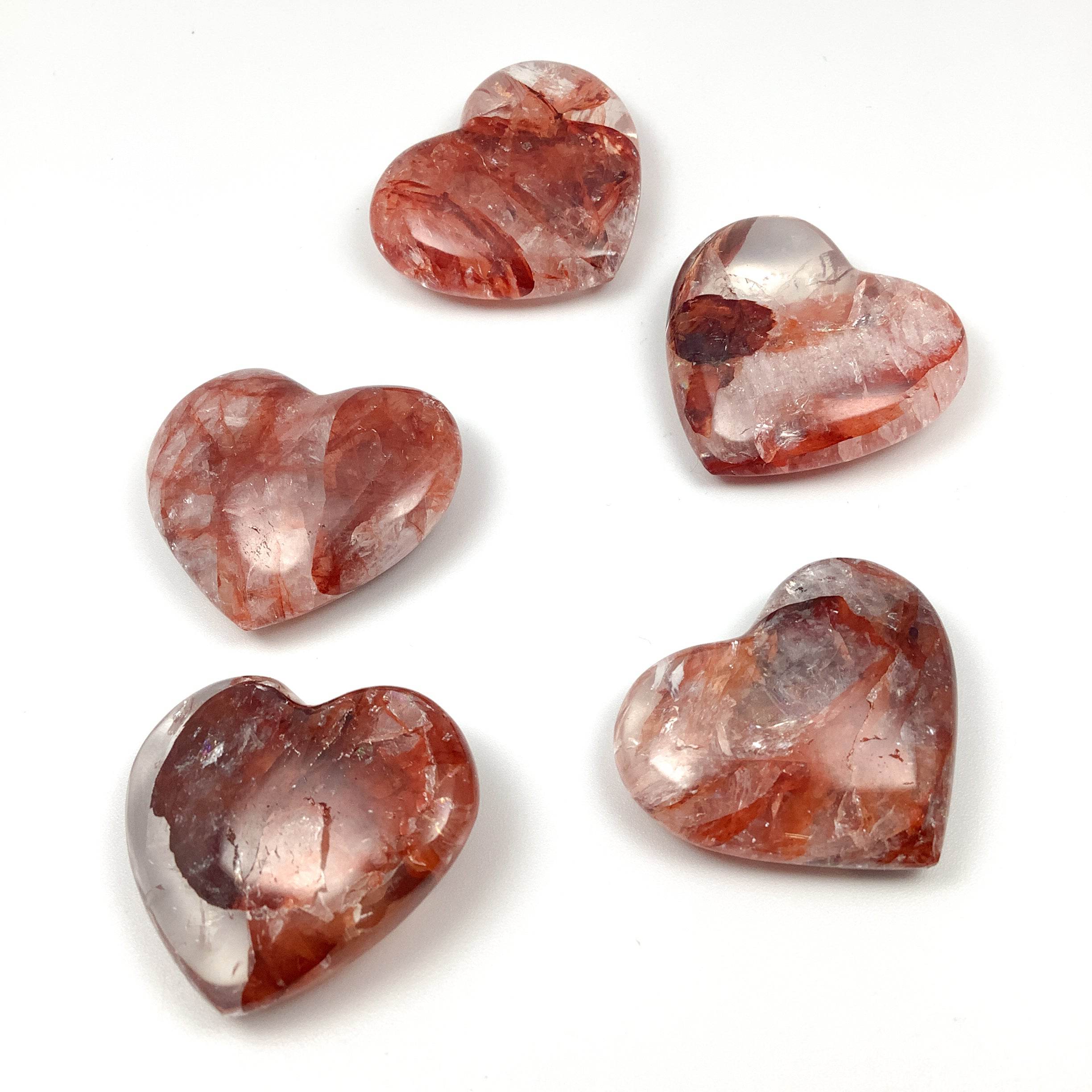 Red Hematoid Quartz Heart - Rocks and Gems Canada