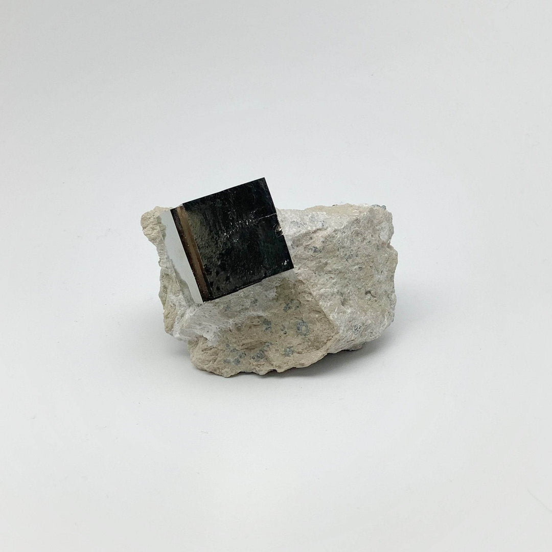 Iron Pyrite Cube in Matrix - Rocks and Gems Canada