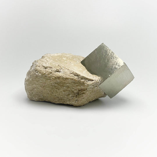 Iron Pyrite Cube in Matrix - Rocks and Gems Canada