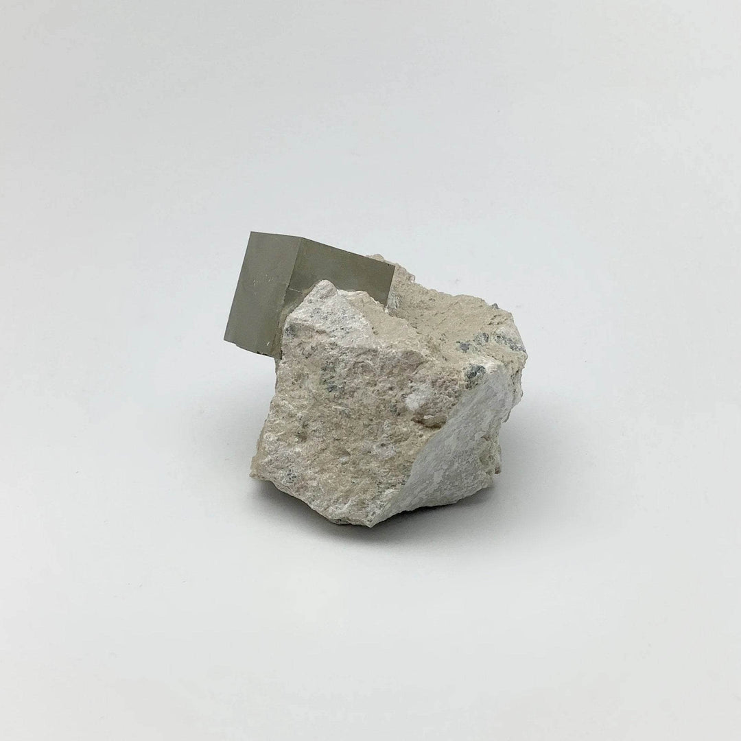 Iron Pyrite Cube in Matrix - Rocks and Gems Canada