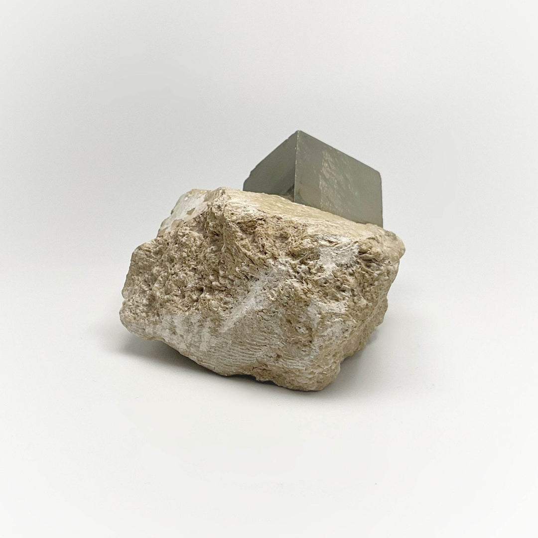 Iron Pyrite Cube in Matrix - Rocks and Gems Canada