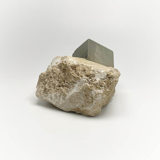 Iron Pyrite Cube in Matrix - Rocks and Gems Canada