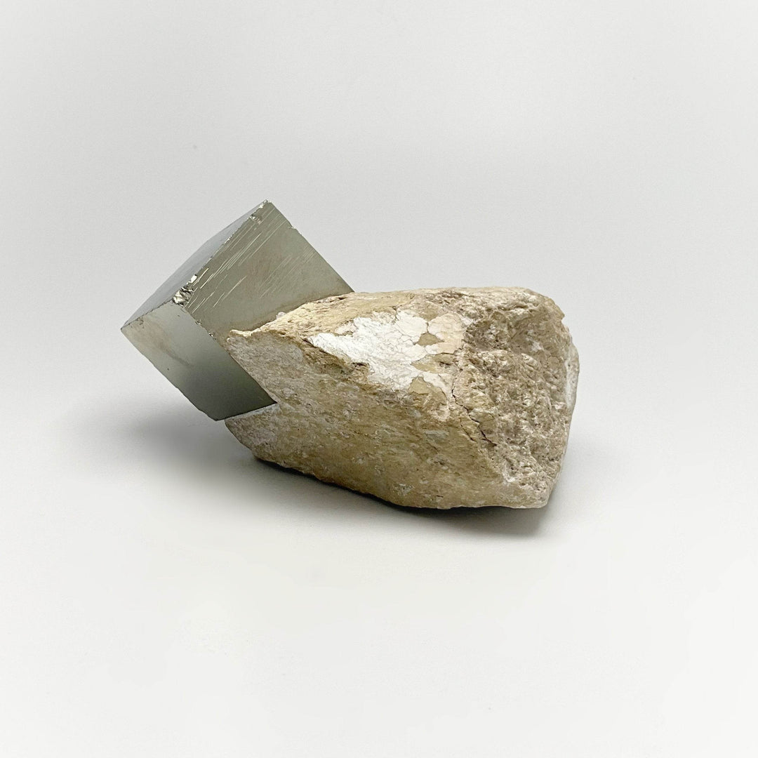 Iron Pyrite Cube in Matrix - Rocks and Gems Canada