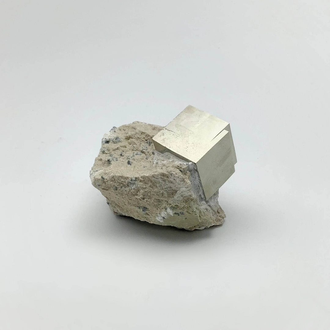 Iron Pyrite Cube in Matrix - Rocks and Gems Canada