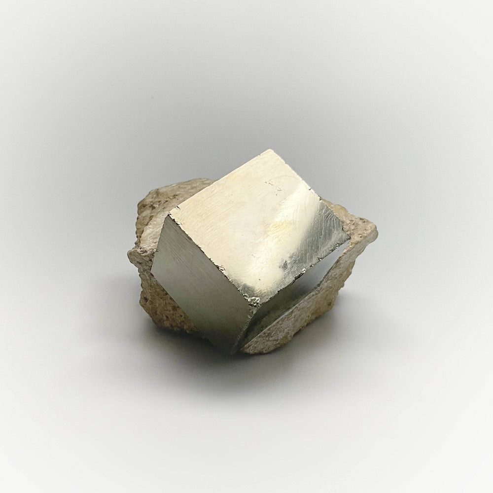 Iron Pyrite Cube in Matrix - Rocks and Gems Canada