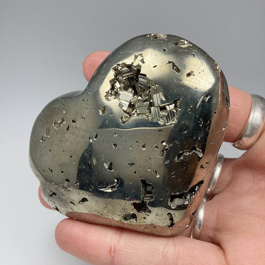 Iron Pyrite Heart - Rocks and Gems Canada