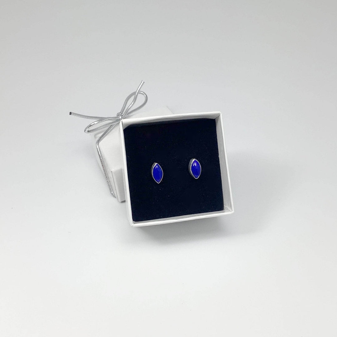 Lapis Lazuli Stud Earrings - Rocks and Gems Canada