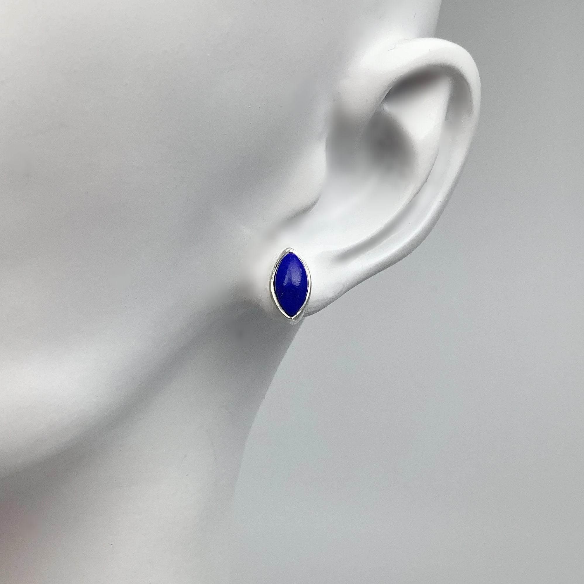 Lapis Lazuli Stud Earrings - Rocks and Gems Canada