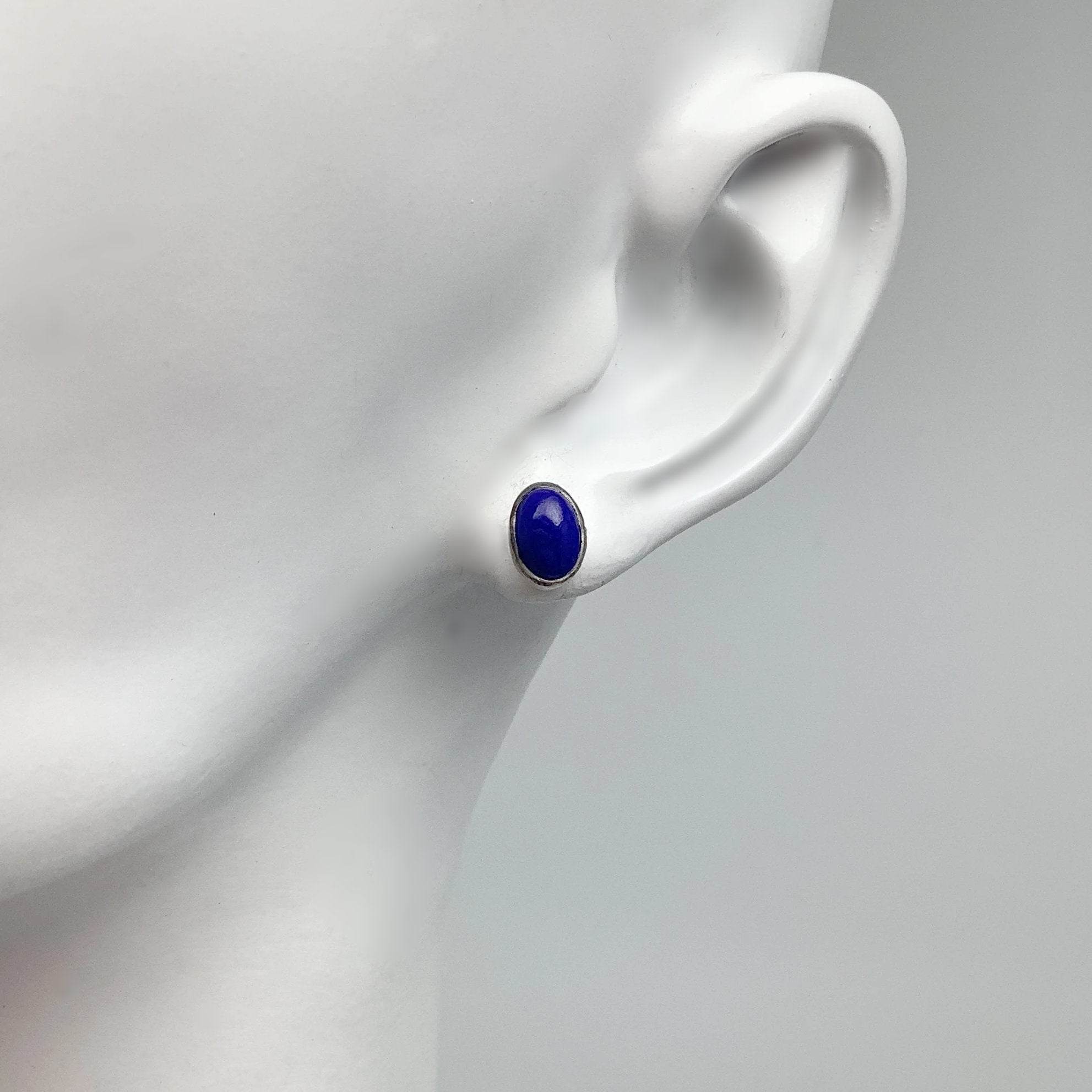 Lapis Lazuli Stud Earrings - Rocks and Gems Canada