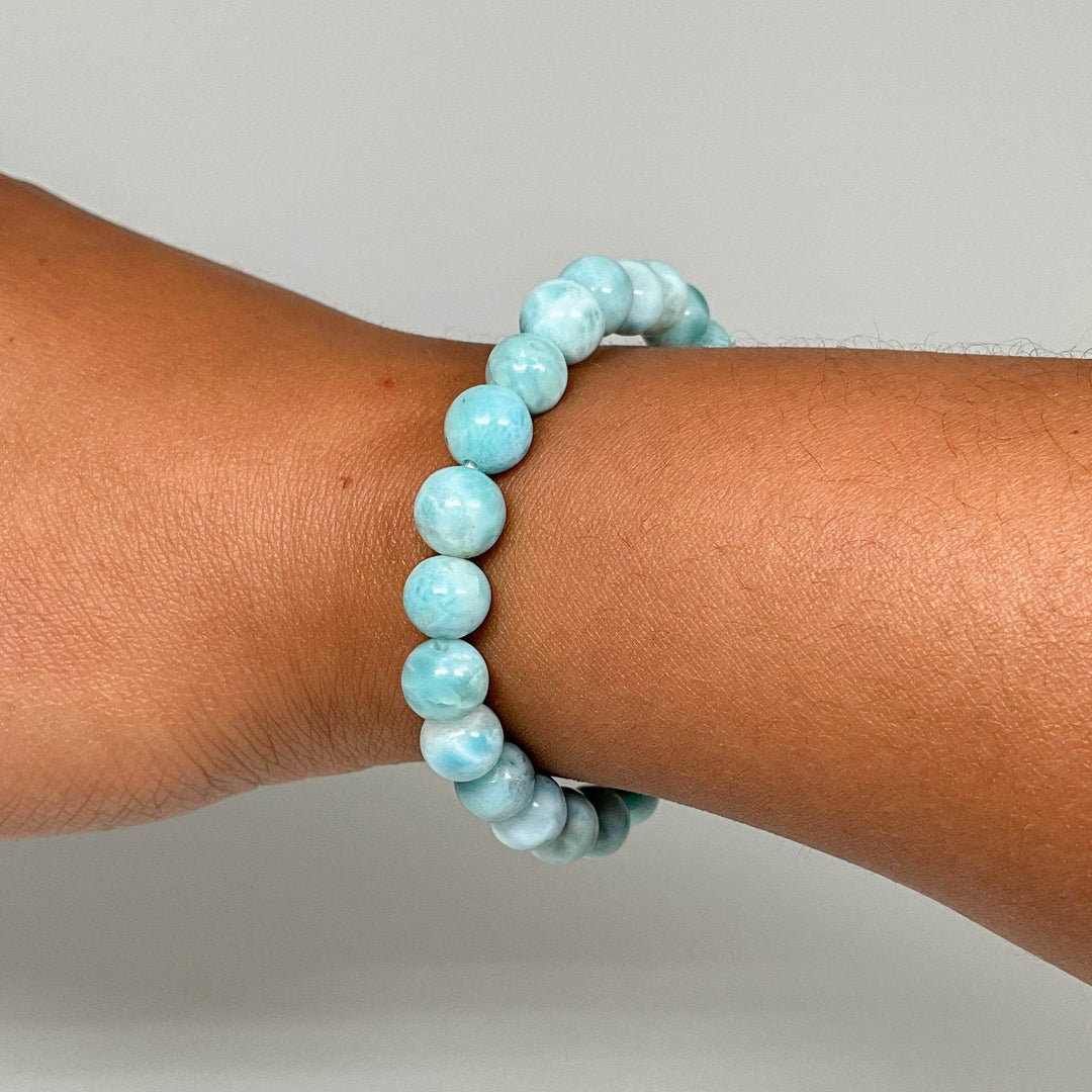 Larimar Beaded Bracelet - Rocks and Gems Canada