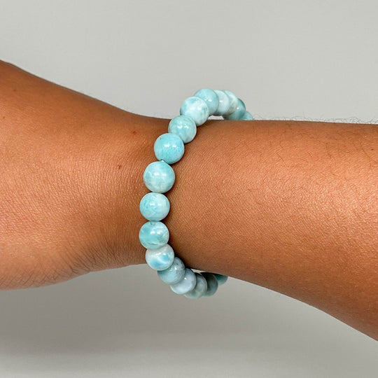 Larimar Beaded Bracelet - Rocks and Gems Canada