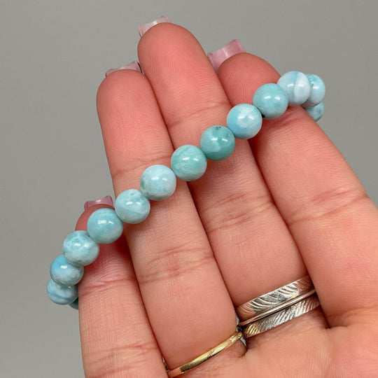Larimar Beaded Bracelet - Rocks and Gems Canada