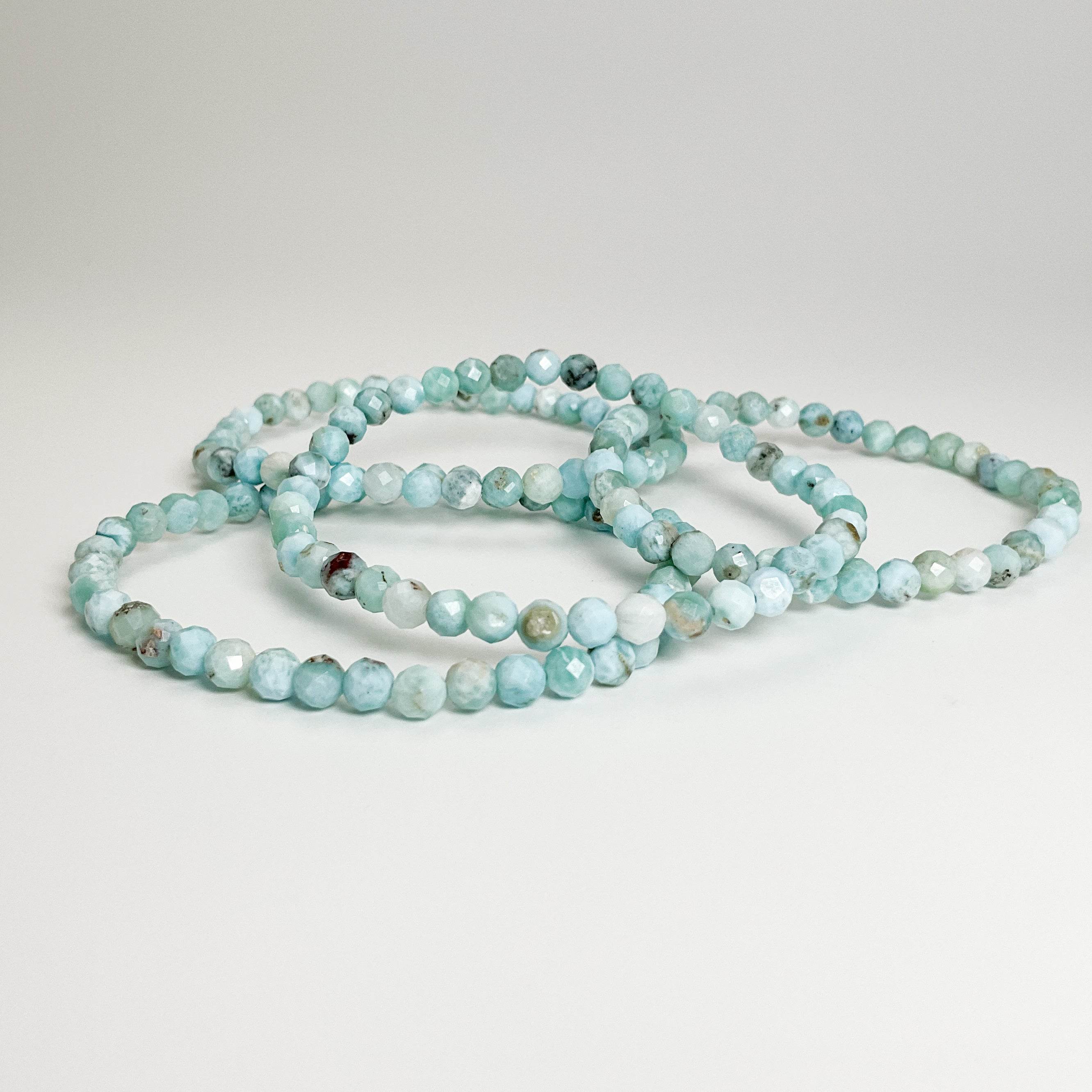 Larimar Faceted Beaded Bracelet - Rocks and Gems Canada