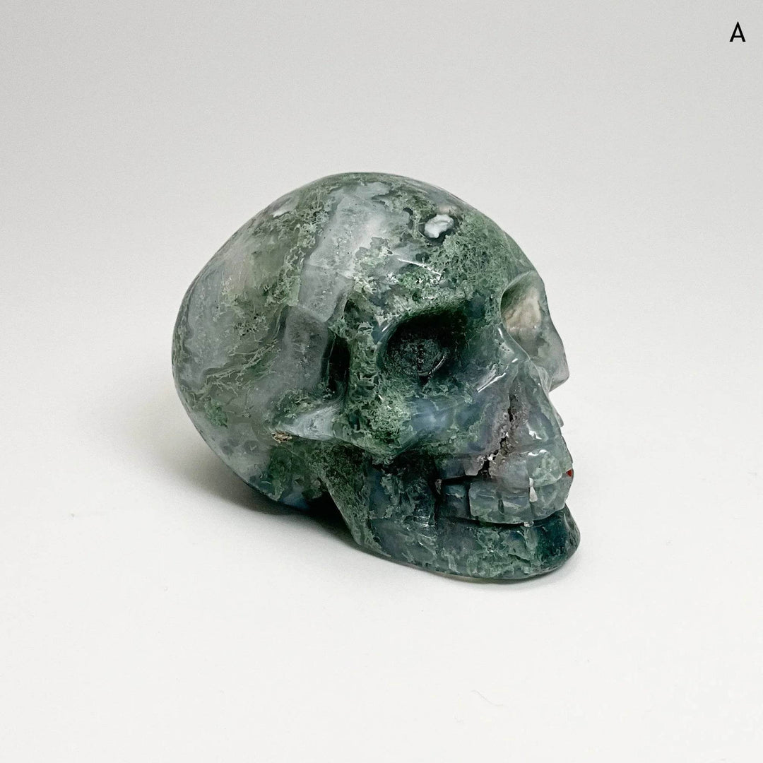 Moss Agate Skulls - Rocks and Gems Canada