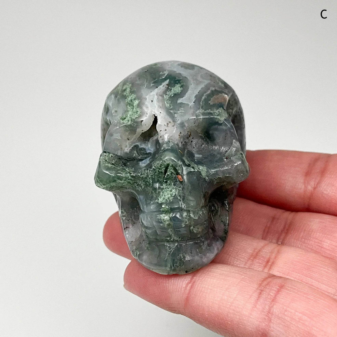 Moss Agate Skulls - Rocks and Gems Canada