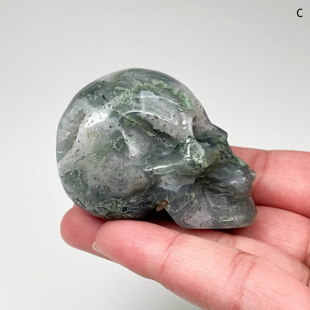 Moss Agate Skulls - Rocks and Gems Canada