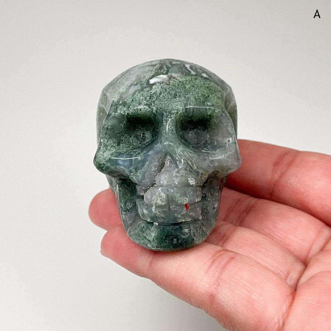 Moss Agate Skulls - Rocks and Gems Canada