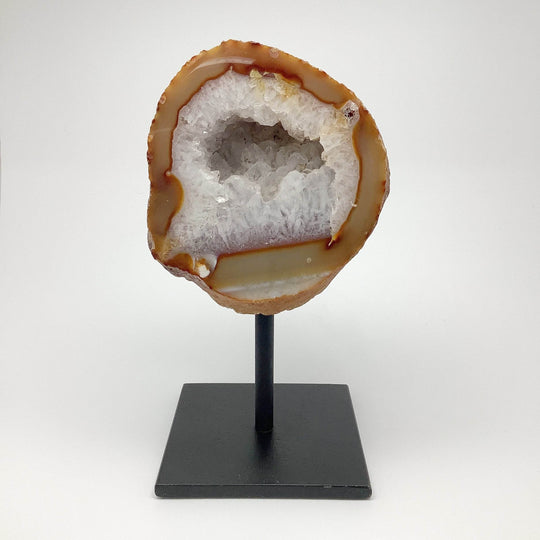Natural Agate Geode on Stand - Rocks and Gems Canada
