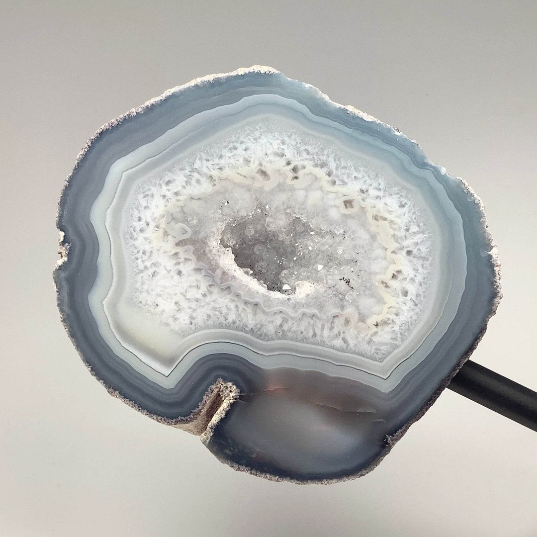 Natural Agate Geode on Stand - Rocks and Gems Canada
