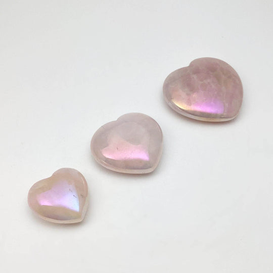 Opalescent Rose Quartz Heart - Rocks and Gems Canada