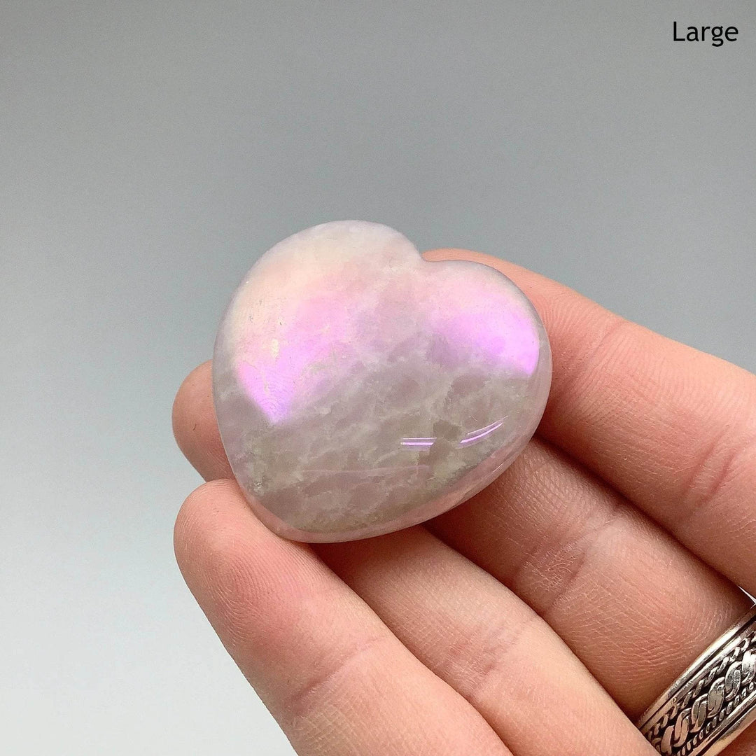 Opalescent Rose Quartz Heart - Rocks and Gems Canada