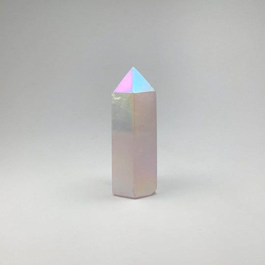 Opalescent Rose Quartz Point - Rocks and Gems Canada