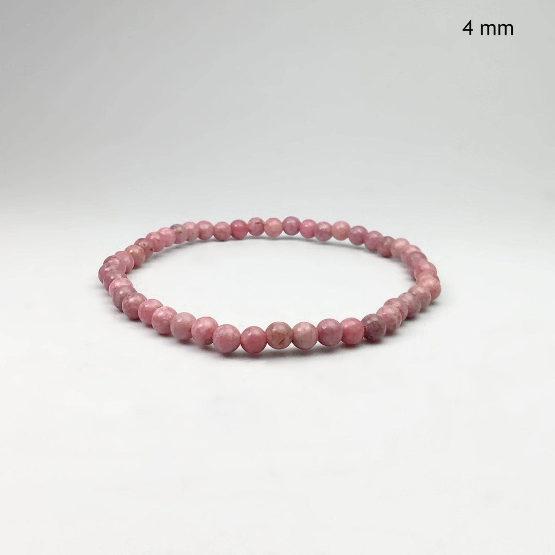 Pink Rhodonite Beaded Bracelet - Rocks and Gems Canada