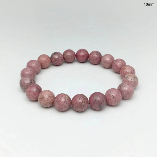 Pink Rhodonite Beaded Bracelet - Rocks and Gems Canada